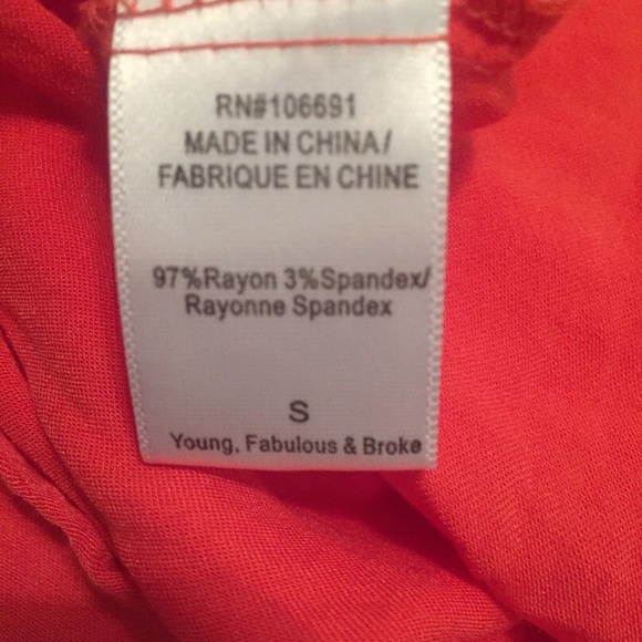 Young, Fabulous & Broke Orange Tinsley Dress NWOT - Picture 4 of 6